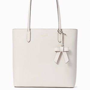 New Kate Spade Brynn Saffiano PVC Tote Parchment